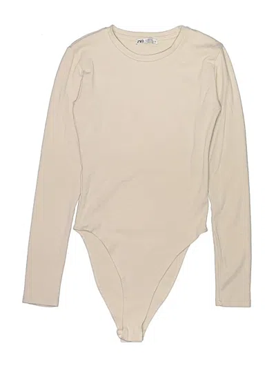 Pre-owned Zara Bodysuit In Tan