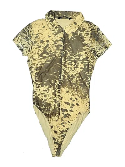 Pre-owned Zara Bodysuit In Tan