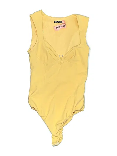 Pre-owned Zara Bodysuit In Yellow