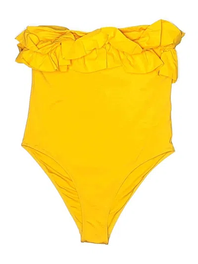 Pre-owned Zara Bodysuit In Yellow