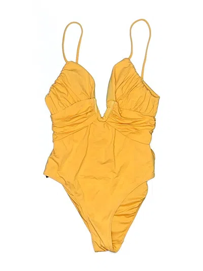 Pre-owned Zara Bodysuit In Yellow