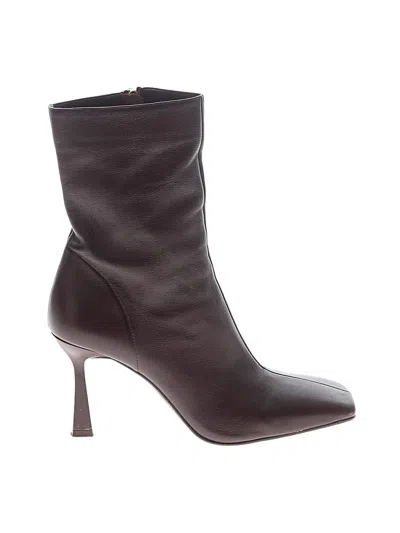 Pre-owned Zara Boots In Burgundy