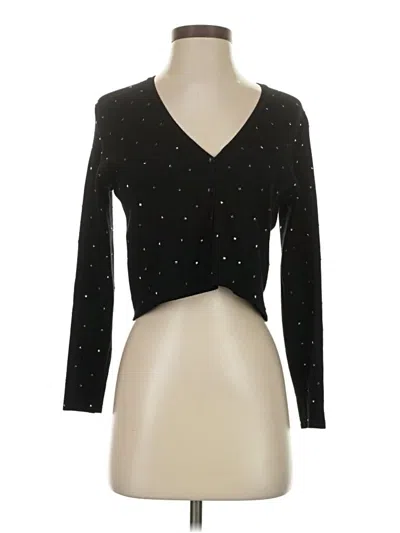 Pre-owned Zara Cardigan Sweater In Black