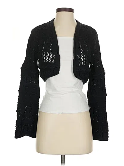 Pre-owned Zara Cardigan Sweater In Black