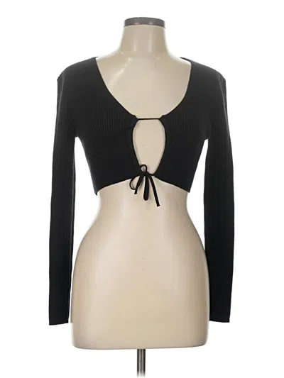 Pre-owned Zara Cardigan Sweater In Black