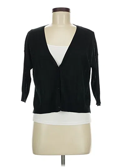 Pre-owned Zara Cardigan Sweater In Black