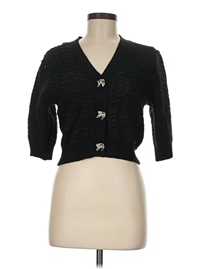 Pre-owned Zara Cardigan Sweater In Black