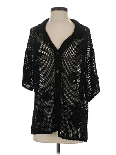 Pre-owned Zara Cardigan Sweater In Black
