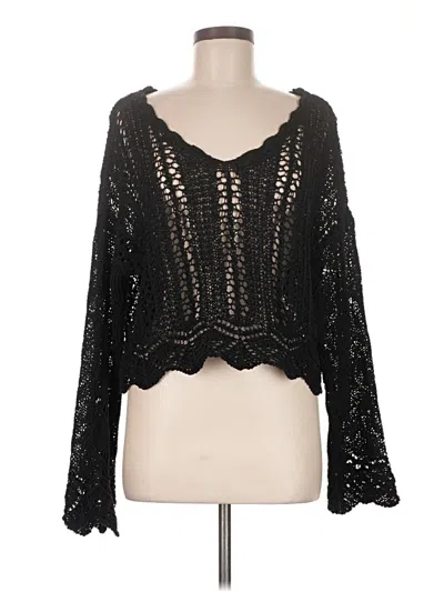 Pre-owned Zara Cardigan Sweater In Black