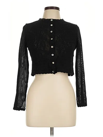 Pre-owned Zara Cardigan Sweater In Black