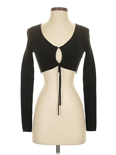 Pre-owned Zara Cardigan Sweater In Black