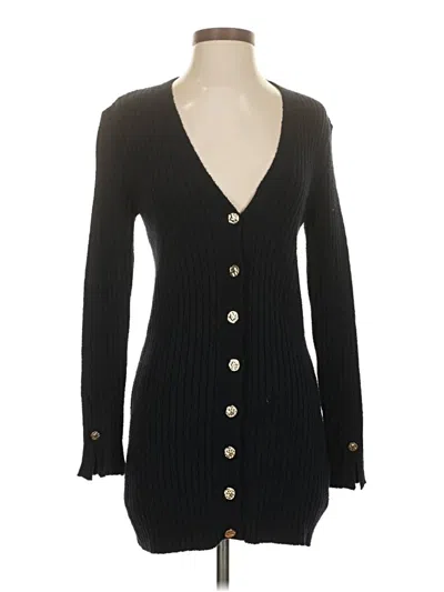 Pre-owned Zara Cardigan Sweater In Black