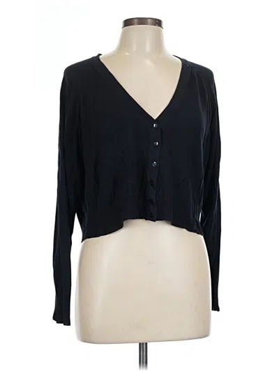 Pre-owned Zara Cardigan Sweater In Black