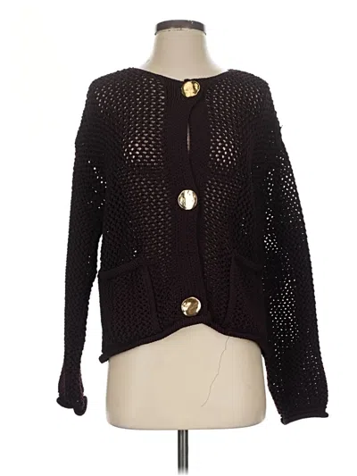 Pre-owned Zara Cardigan Sweater In Black
