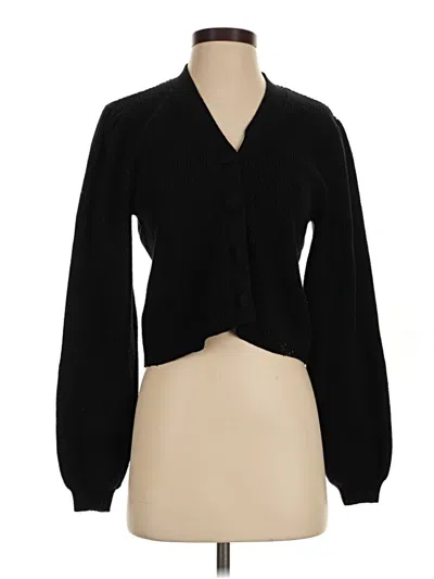 Pre-owned Zara Cardigan Sweater In Black
