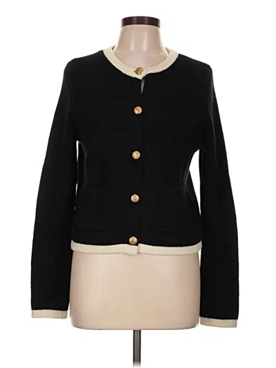 Pre-owned Zara Cardigan Sweater In Black