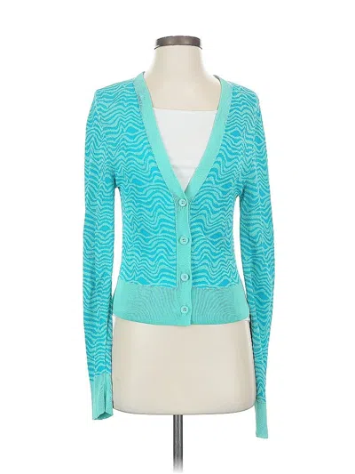 Pre-owned Zara Cardigan Sweater In Blue