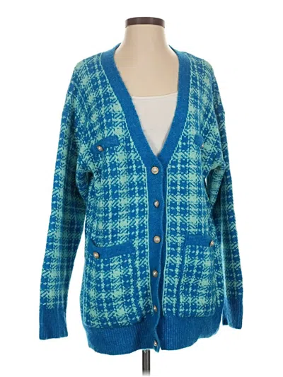 Pre-owned Zara Cardigan Sweater In Blue