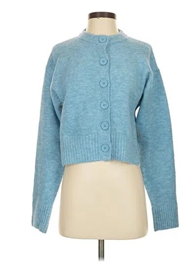 Pre-owned Zara Cardigan Sweater In Blue