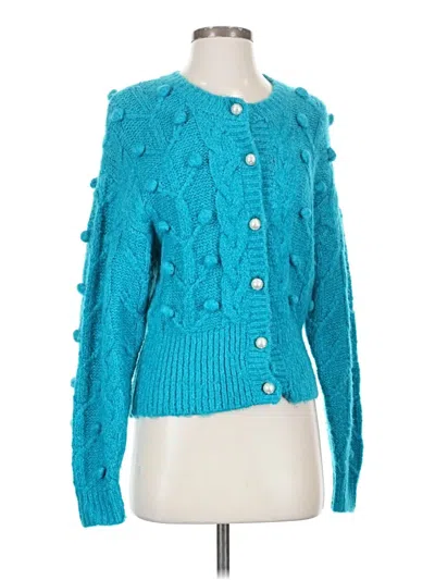 Pre-owned Zara Cardigan Sweater In Blue
