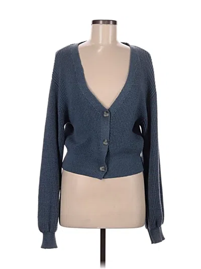 Pre-owned Zara Cardigan Sweater In Blue