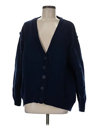 Pre-owned Zara Cardigan Sweater In Blue