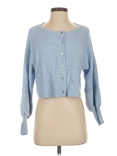 Pre-owned Zara Cardigan Sweater In Blue