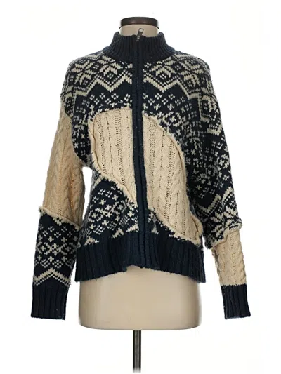 Pre-owned Zara Cardigan Sweater In Blue
