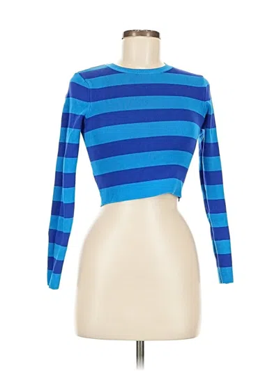 Pre-owned Zara Cardigan Sweater In Blue