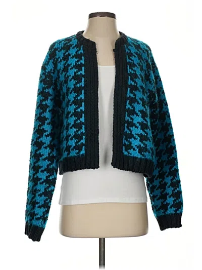 Pre-owned Zara Cardigan Sweater In Blue