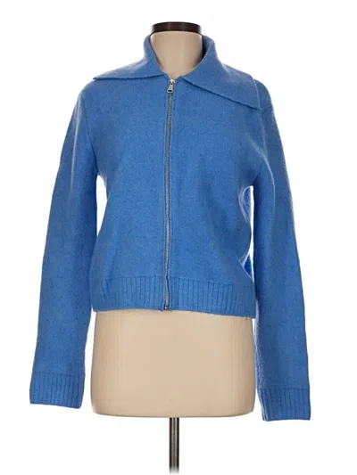Pre-owned Zara Cardigan Sweater In Blue