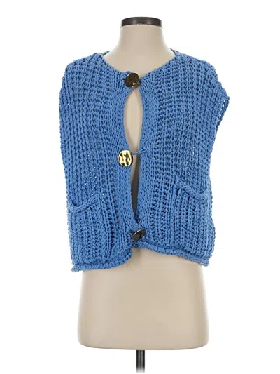 Pre-owned Zara Cardigan Sweater In Blue