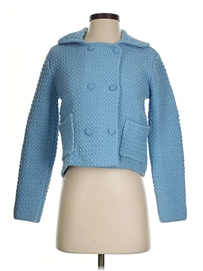 Pre-owned Zara Cardigan Sweater In Blue