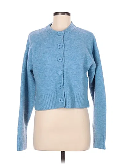 Pre-owned Zara Cardigan Sweater In Blue