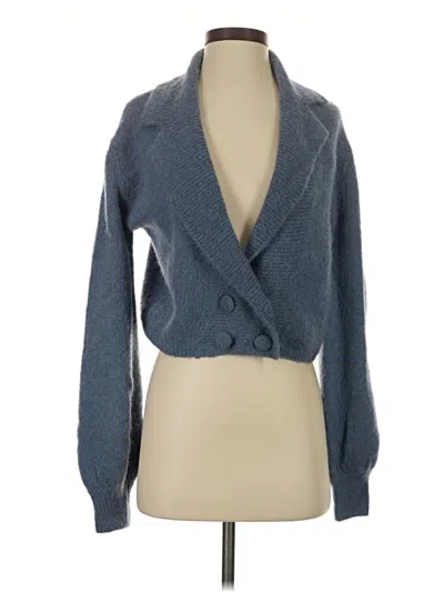 Pre-owned Zara Cardigan Sweater In Blue