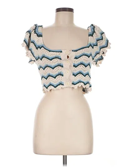 Pre-owned Zara Cardigan Sweater In Blue