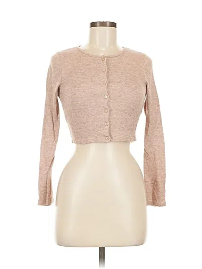 Pre-owned Zara Cardigan Sweater In Brown