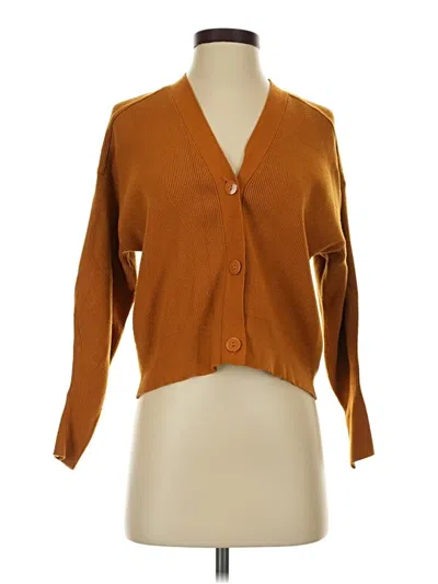 Pre-owned Zara Cardigan Sweater In Brown