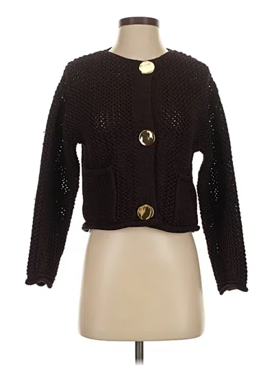 Pre-owned Zara Cardigan Sweater In Brown