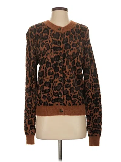 Pre-owned Zara Cardigan Sweater In Brown