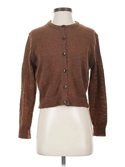 Pre-owned Zara Cardigan Sweater In Brown