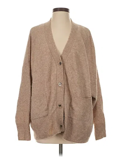 Pre-owned Zara Cardigan Sweater In Brown