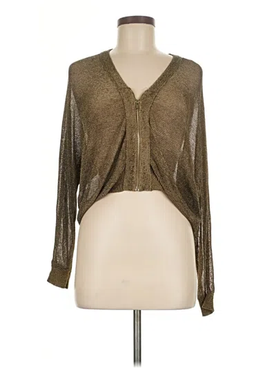 Pre-owned Zara Cardigan Sweater In Brown
