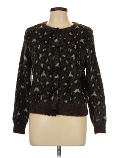 Pre-owned Zara Cardigan Sweater In Brown