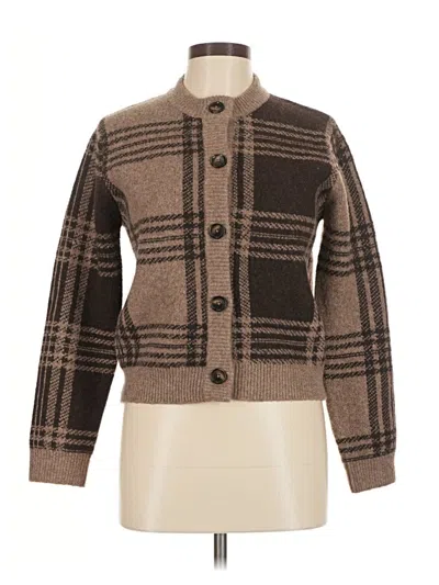Pre-owned Zara Cardigan Sweater In Brown