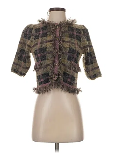 Pre-owned Zara Cardigan Sweater In Brown