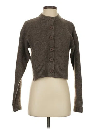 Pre-owned Zara Cardigan Sweater In Brown
