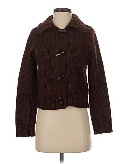 Pre-owned Zara Cardigan Sweater In Brown