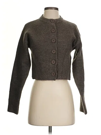 Pre-owned Zara Cardigan Sweater In Brown