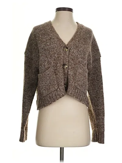 Pre-owned Zara Cardigan Sweater In Brown